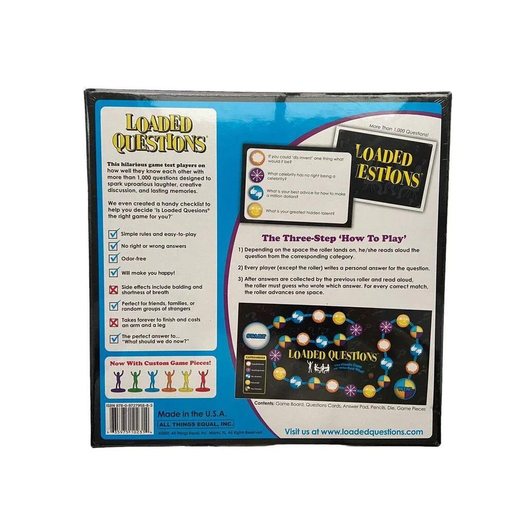 Loaded Questions Family Board Game 4 To 6 Players Ages Teen Adult Fun Funny New‎